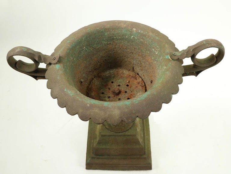 Classical Victorian Cast Iron Urn Planter Probably Fisk or Mott with