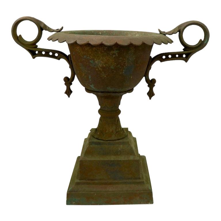 Cast-iron urn, 1870s–80s, offered by Barbarella Home
