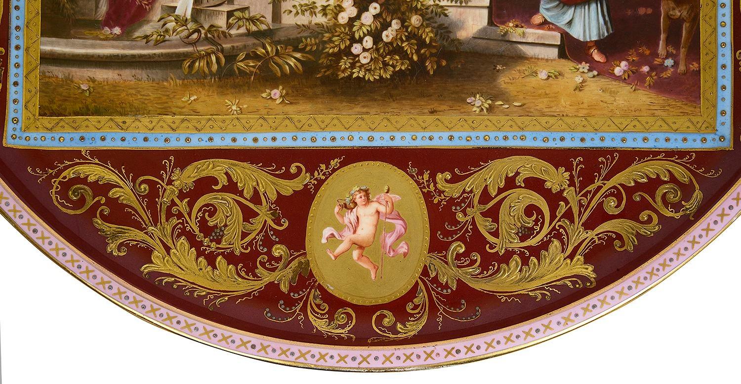 Bandeja de porcelana clásica de Viena, 
