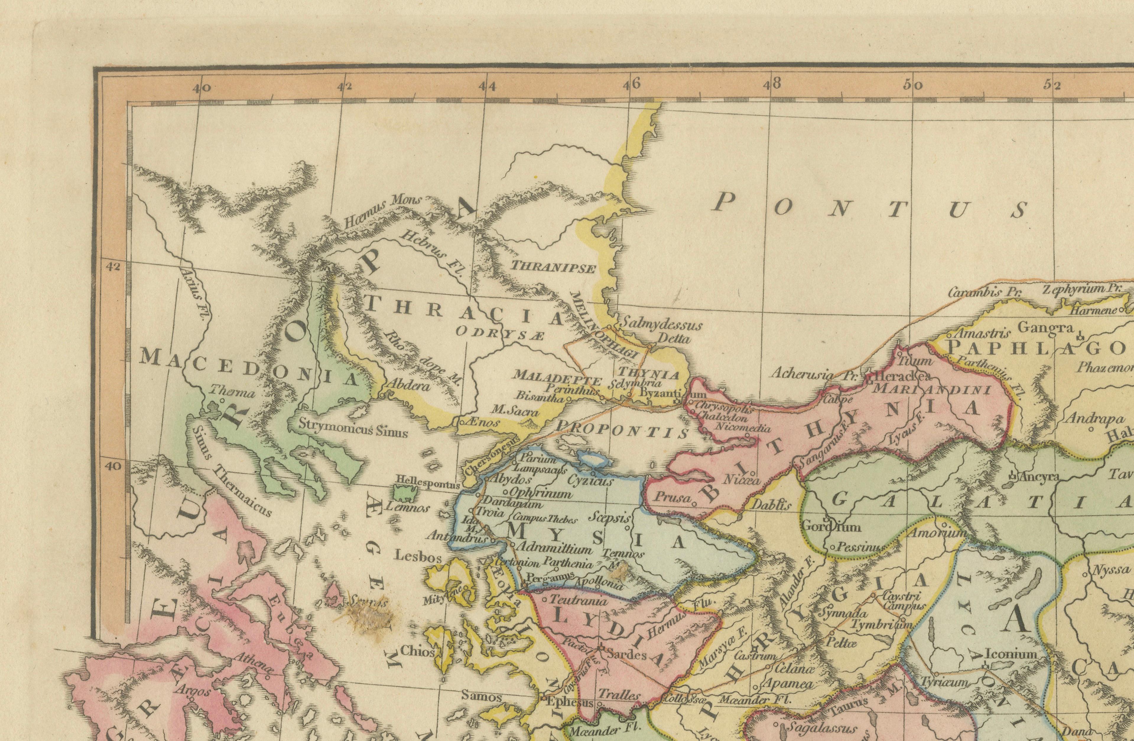 Classical World Map of Greece, Asia Minor & Levant, Wilkinson Atlas 1817