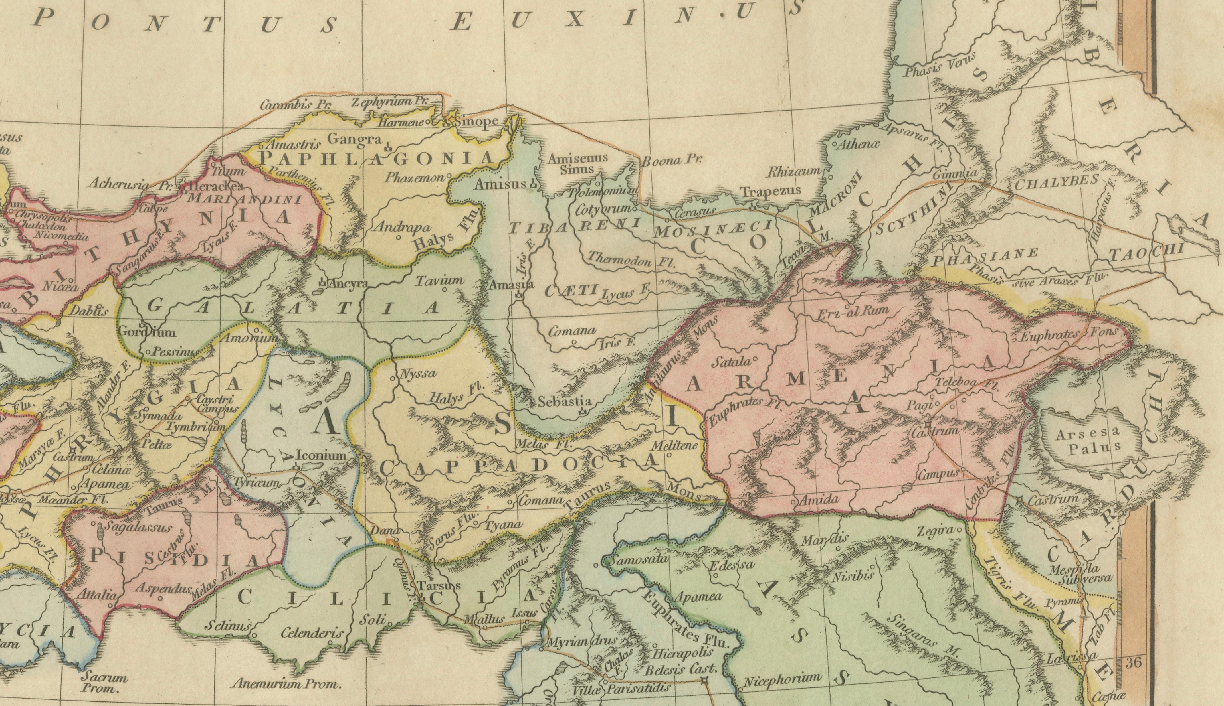 Classical World Map of Greece, Asia Minor & Levant, Wilkinson Atlas 1817
