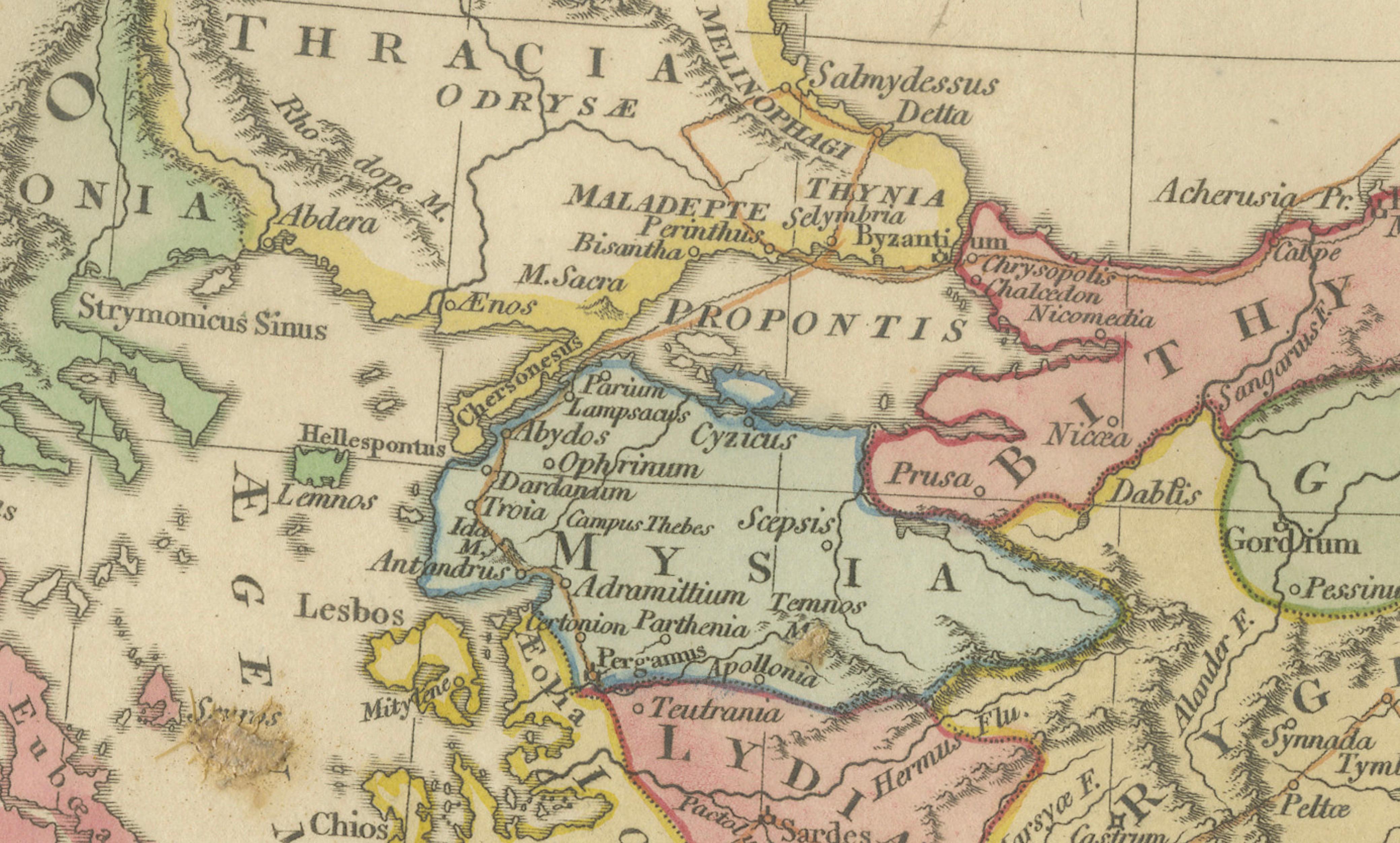 Classical World Map of Greece, Asia Minor & Levant, Wilkinson Atlas 1817