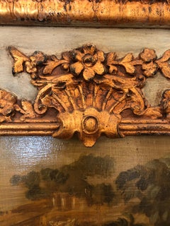 Classically Beautiful Painted French Trumeau Mirror