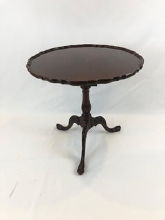 Classically Beautiful Tilt-Top Round Mahogany Side Table by Baker