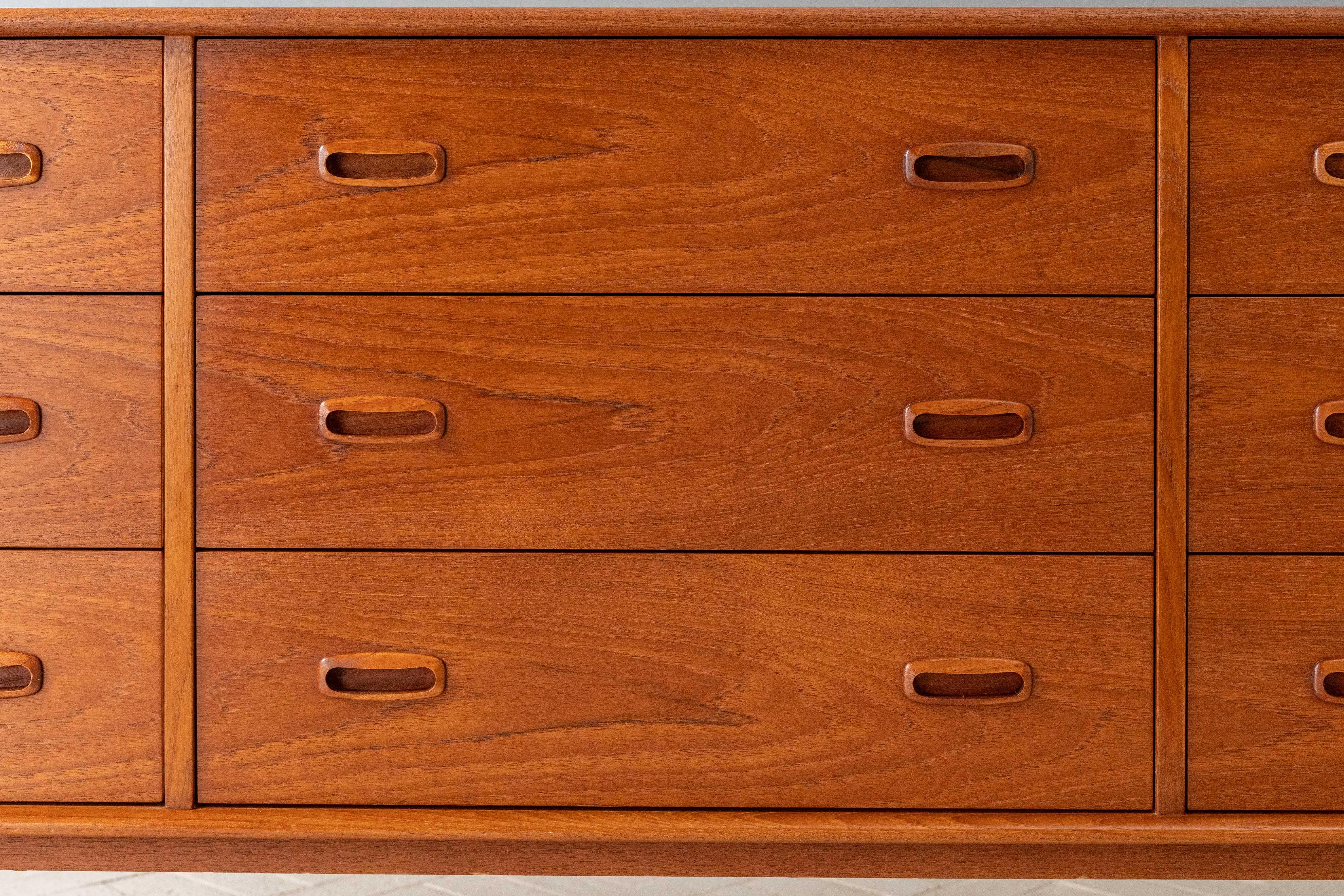 Classically Danish Modern Style Teak Dresser 5