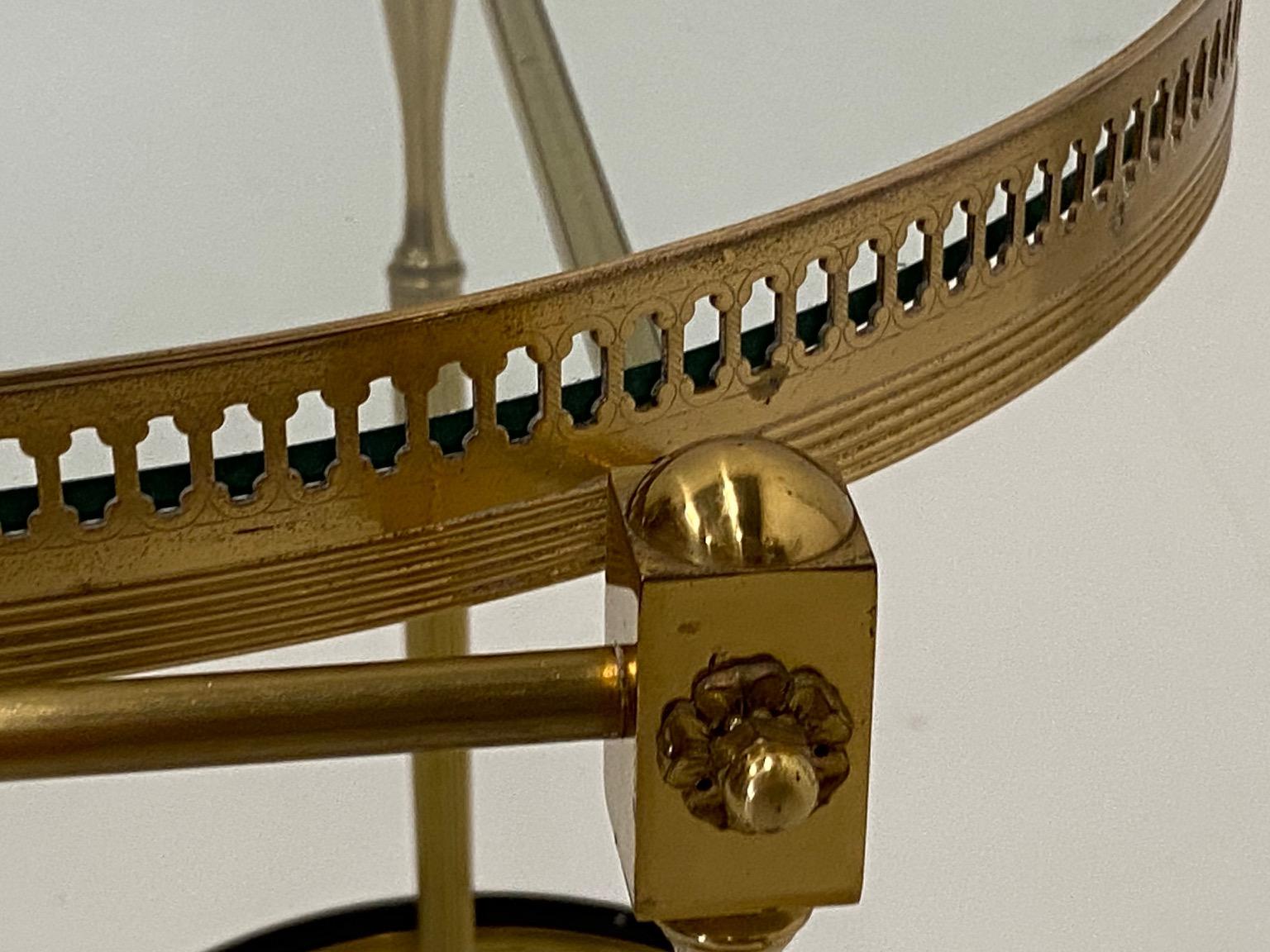 Classically Elegant Brass and Glass Mid-Century Modern Bar Cart 4