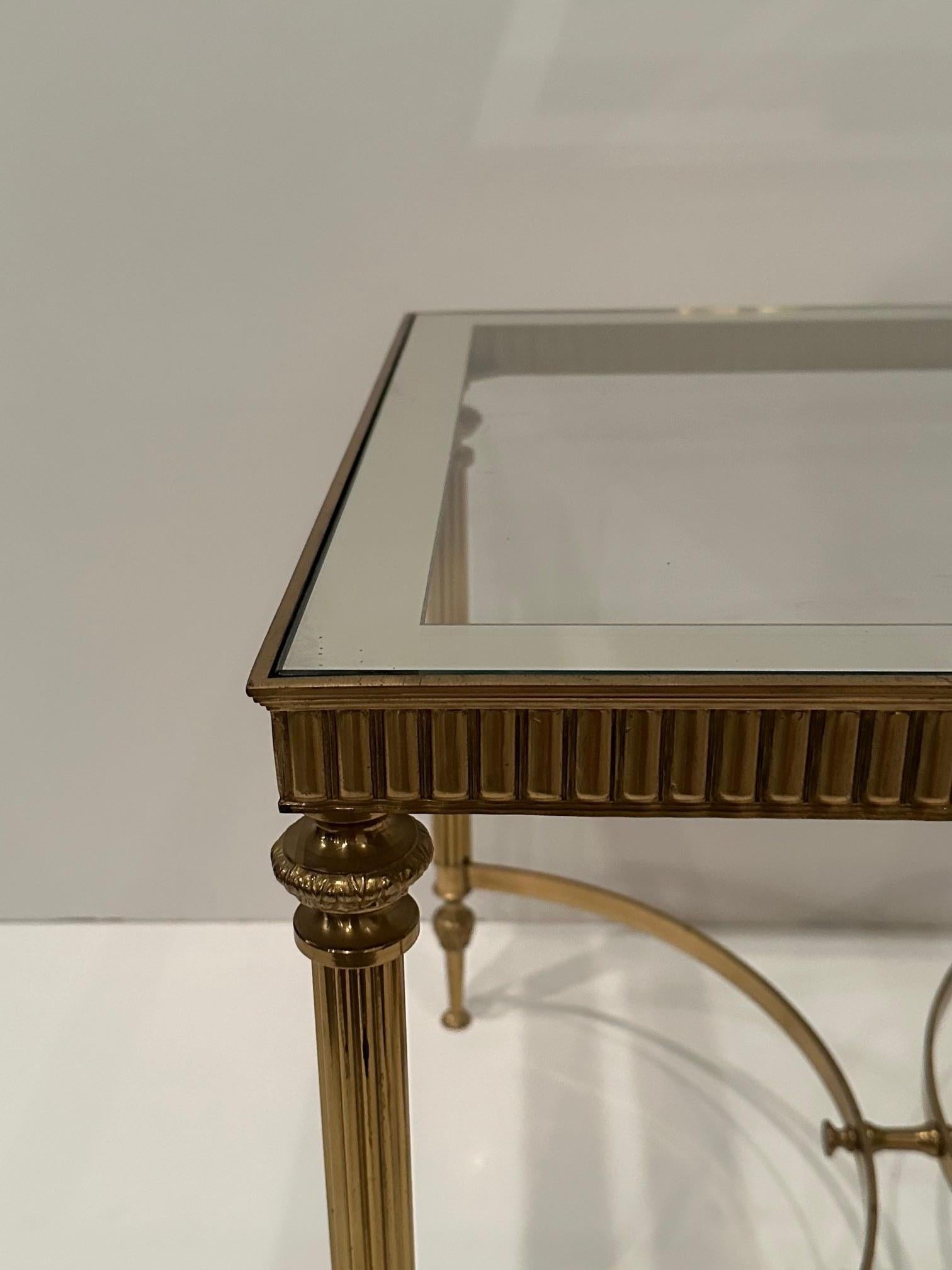 Klassisch eleganter Beistelltisch aus Messing im Maison Jansen-Stil im Angebot 7