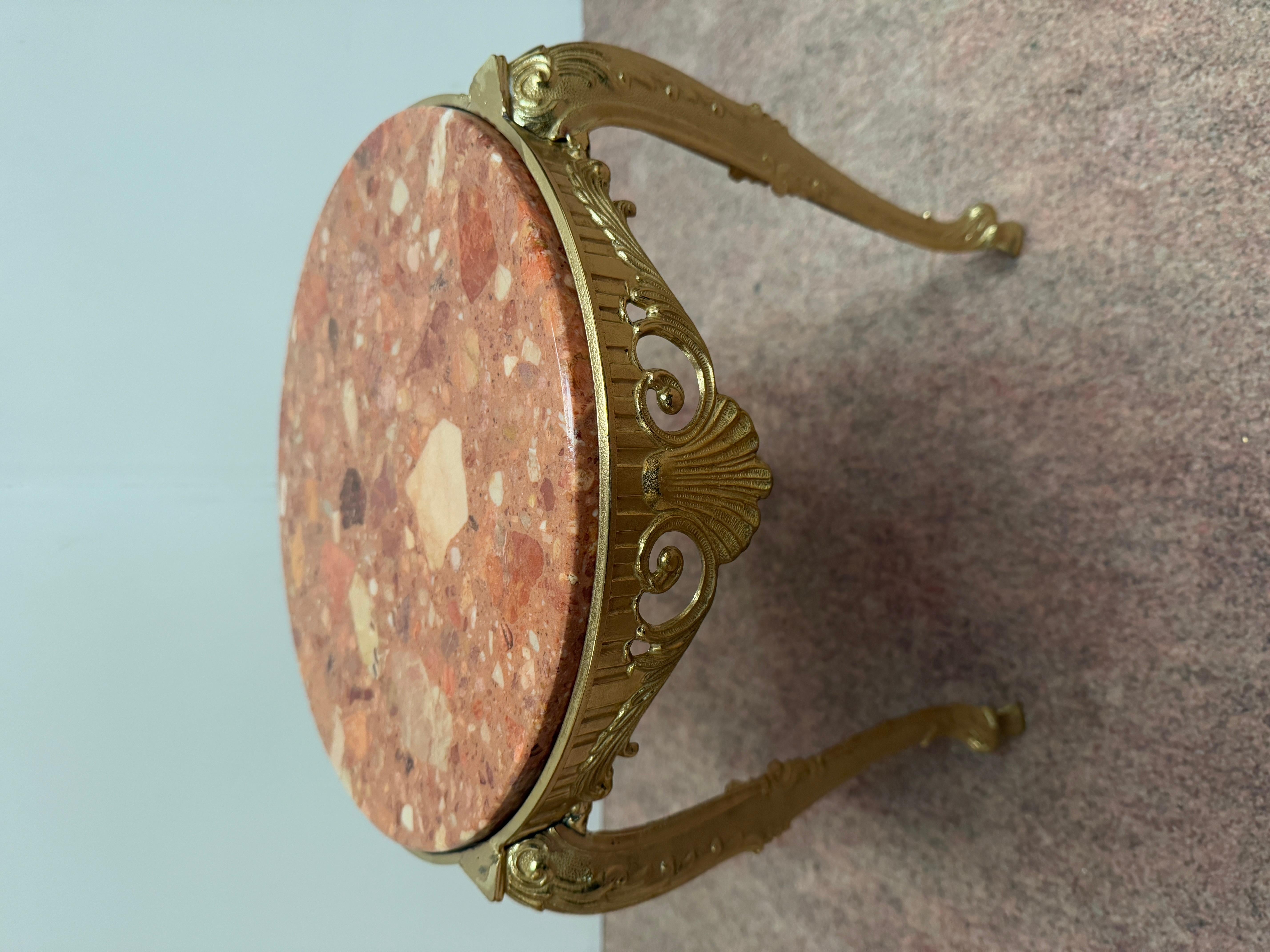 Louis XVI Classic Italian luxury bronze and marble coffee tables, 1970s For Sale