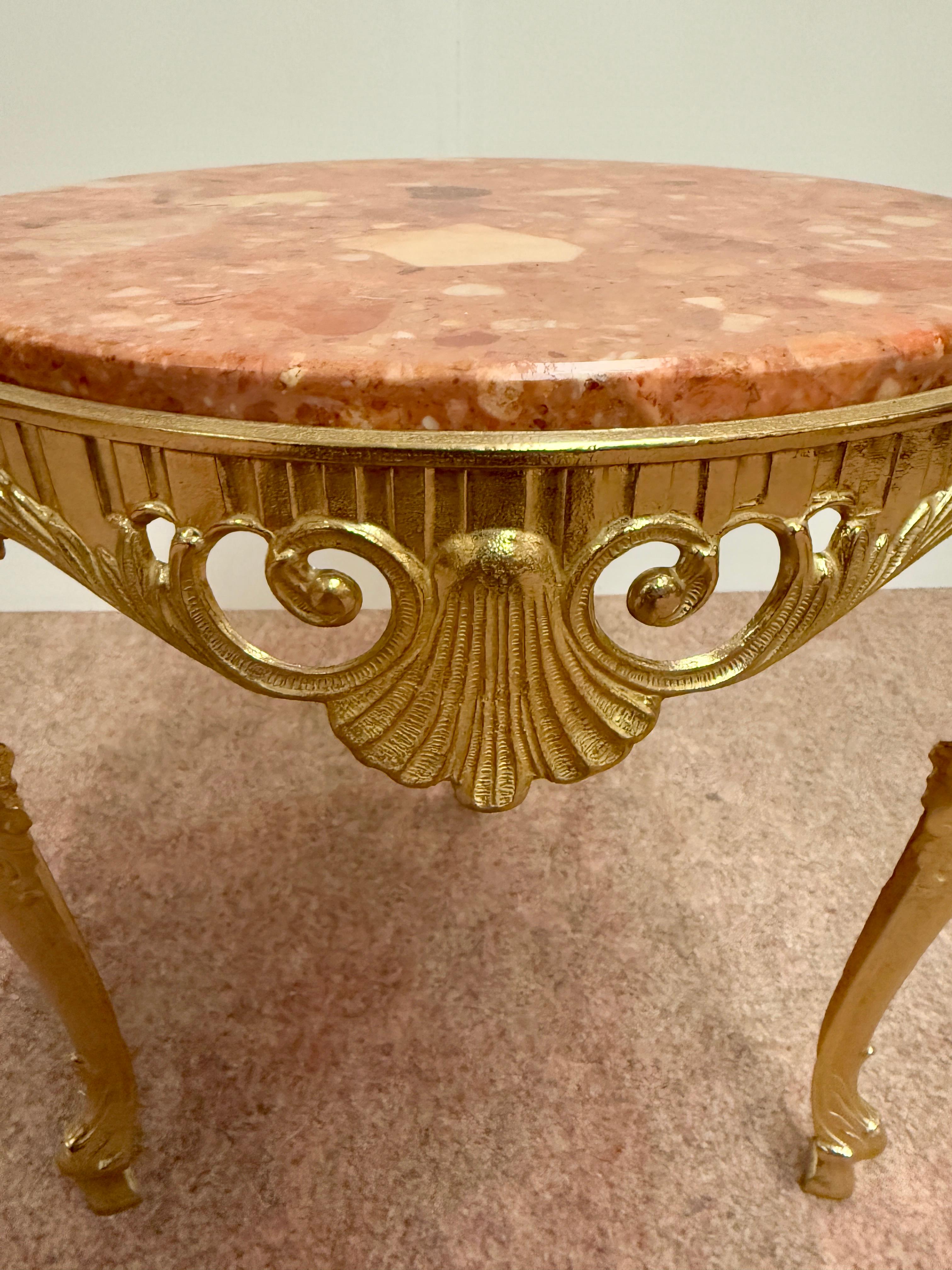 Bronze Classic Italian luxury bronze and marble coffee tables, 1970s For Sale