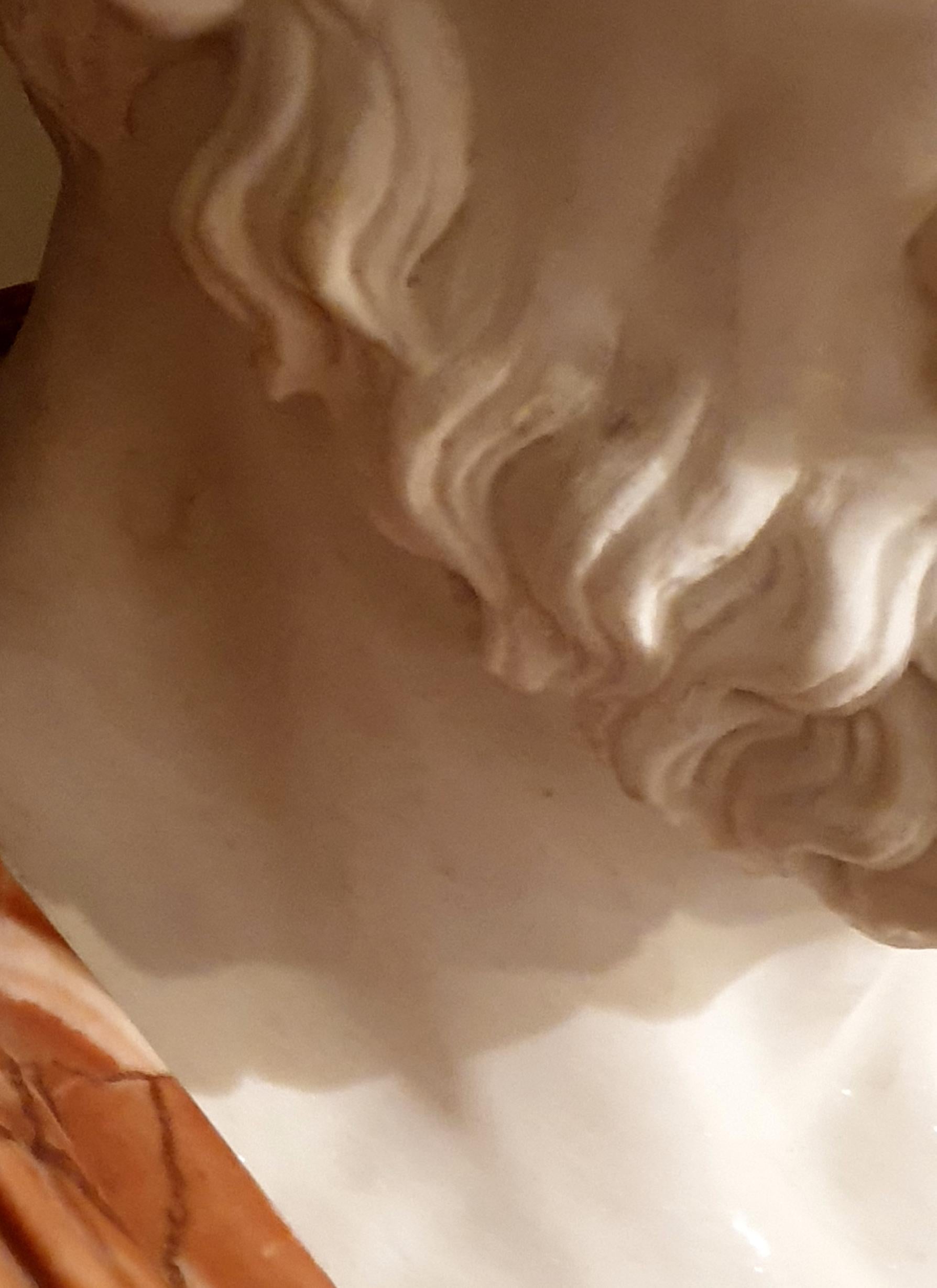 Alabaster Classicism Bust of a Greek or Roman Philosopher, Mid-20th Century