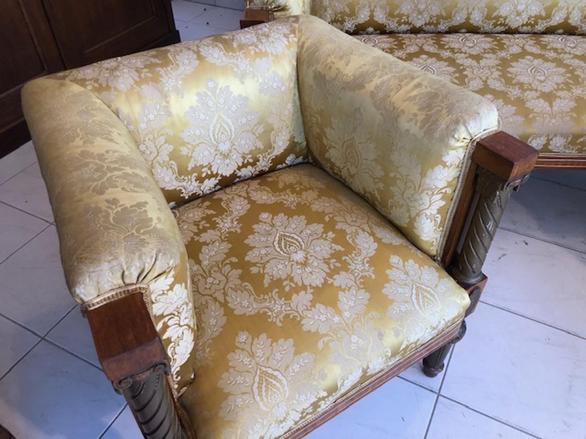 Austrian Classicism Seating Group Furniture in Empire Style For Sale