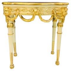 Classicist Console Table with Gilded Lion Heads