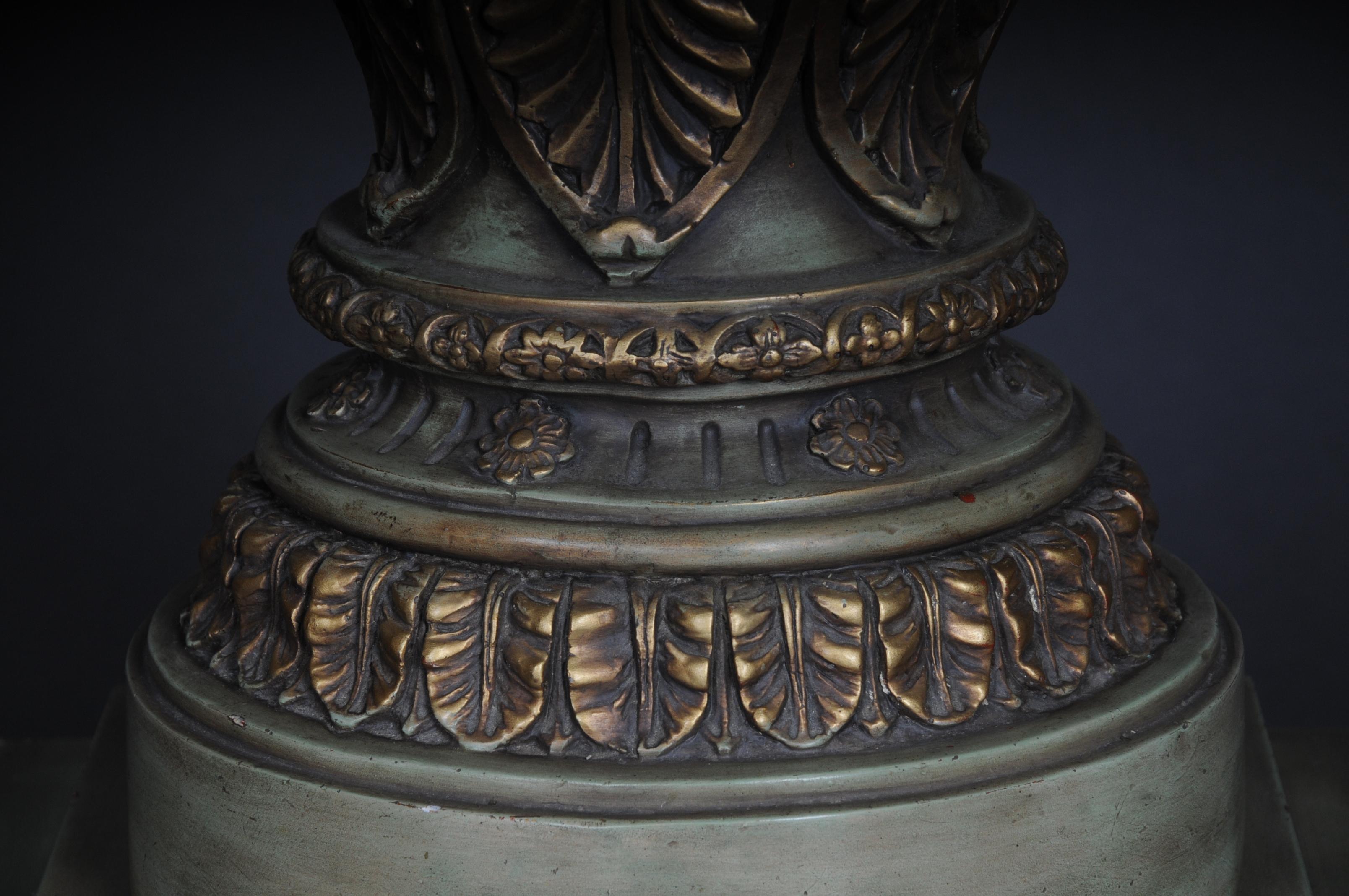 Wood Classicist Free-Standing Chandelier/Floor Lamp, 20th Century, Karl Lagerfeld