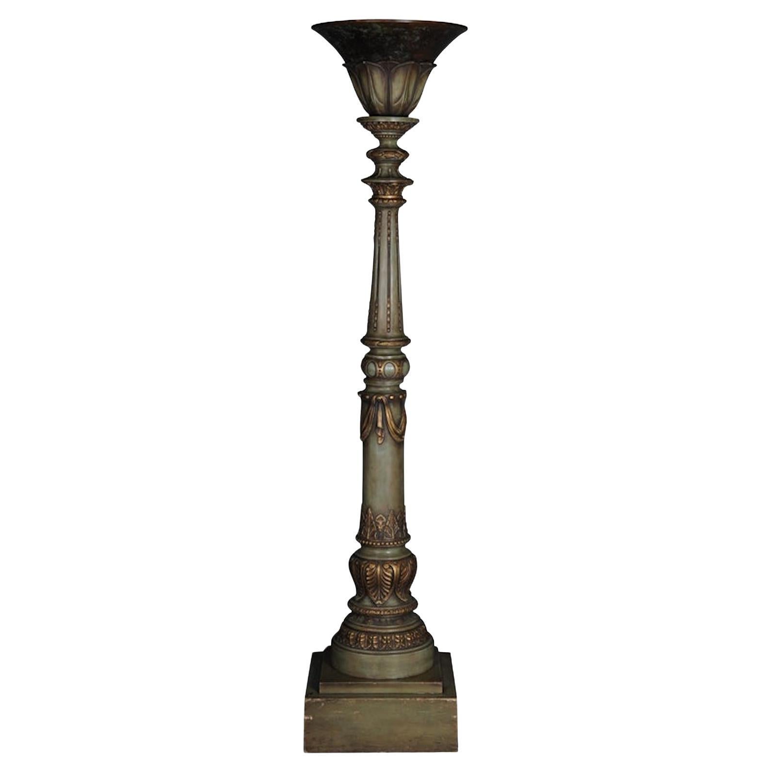 Lampadario a stelo Classicista/Lampada da terra, 20° secolo, Karl Lagerfeld