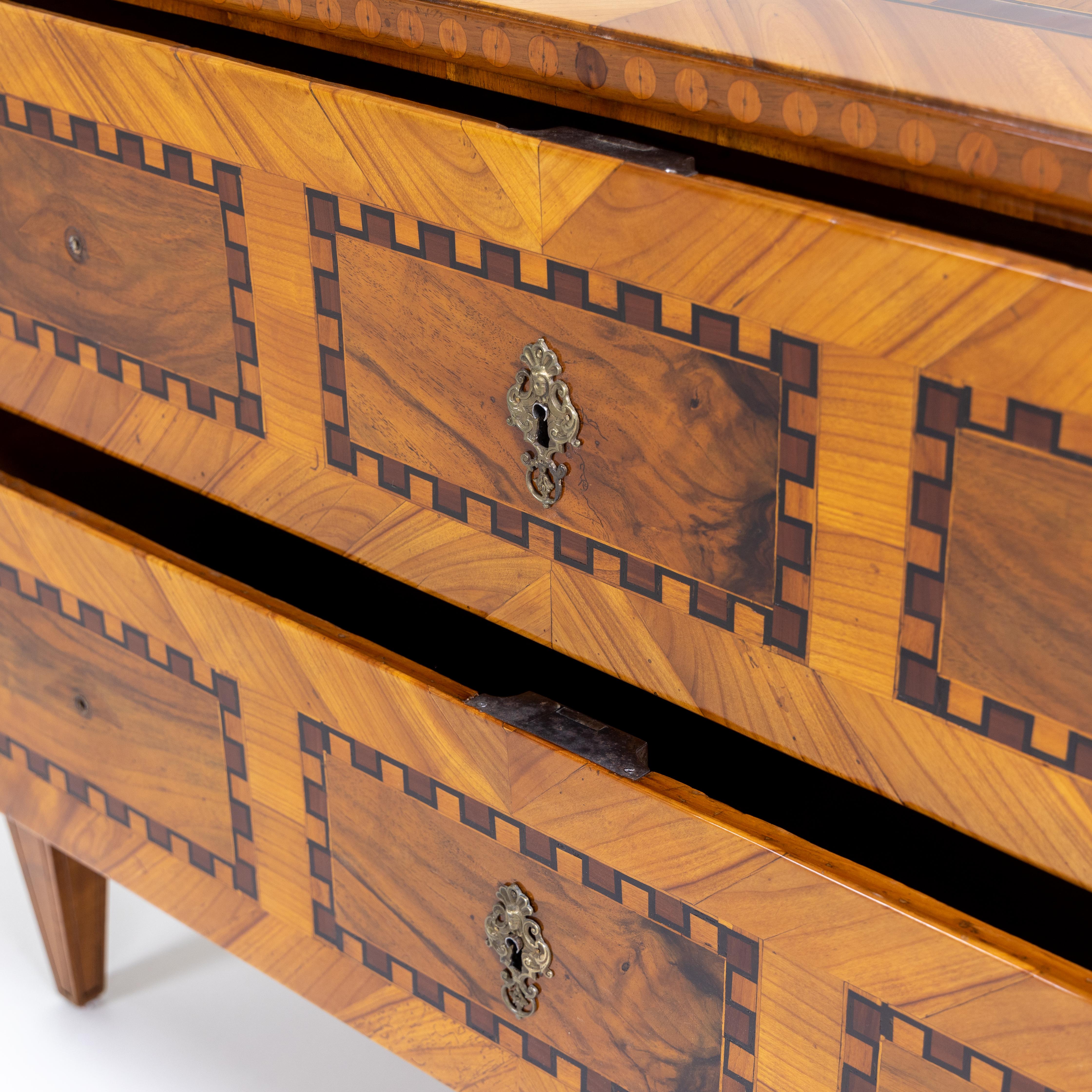 Cherry Classicistic Chest of Drawers, South German, c. 1790