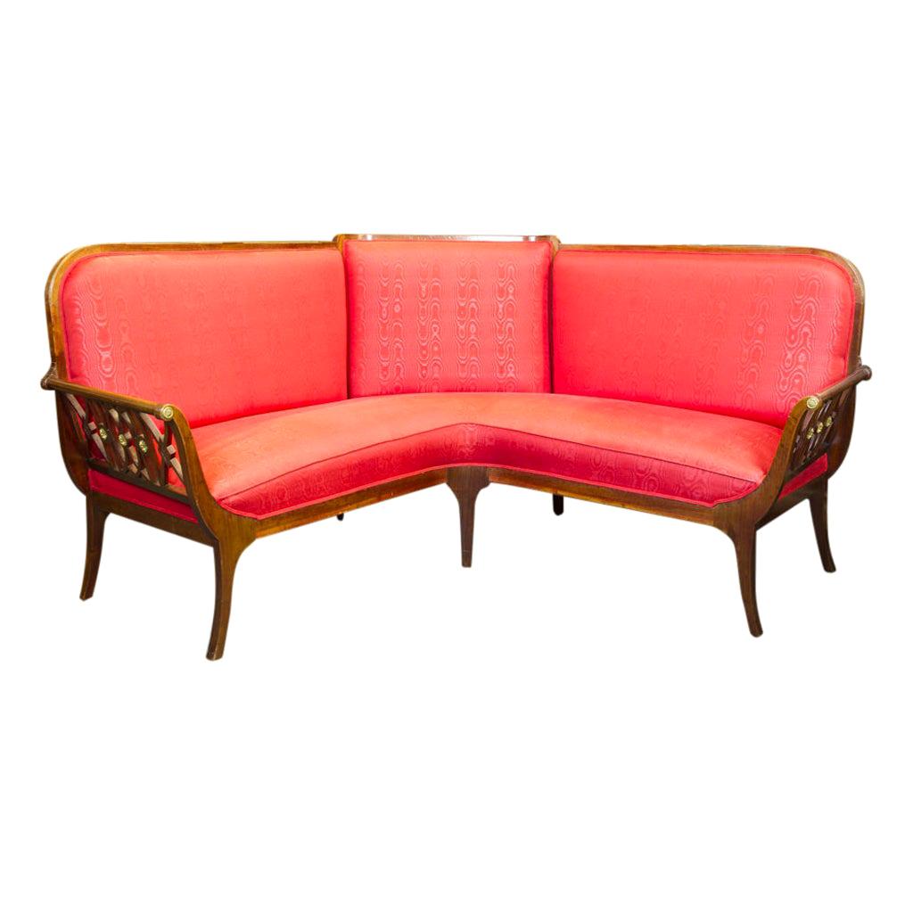 Classicistic Corner Sofa Made of Mahogany, England, circa 1800 For Sale