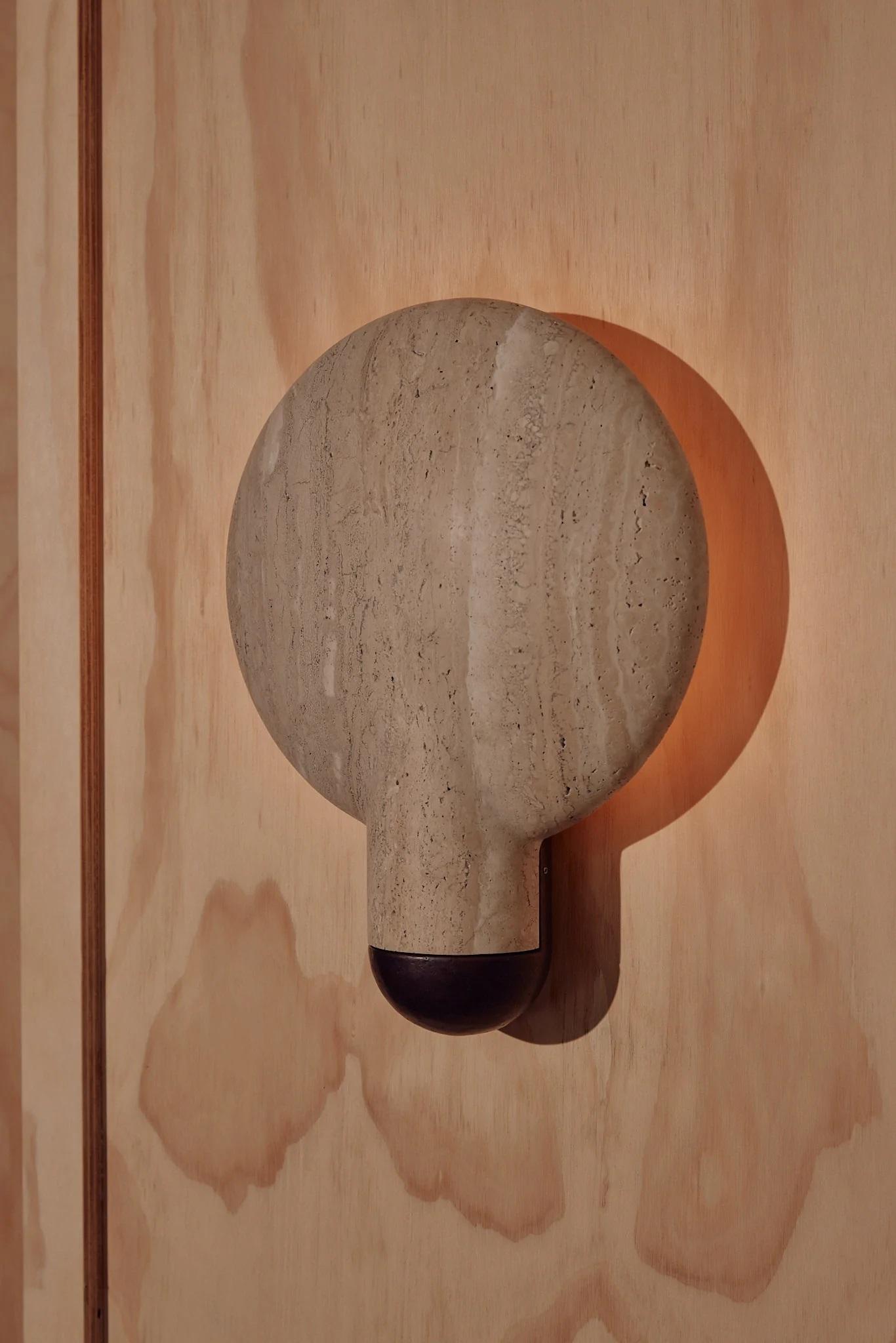 Classico Travertine Wall Sconce by Henry Wilson 1