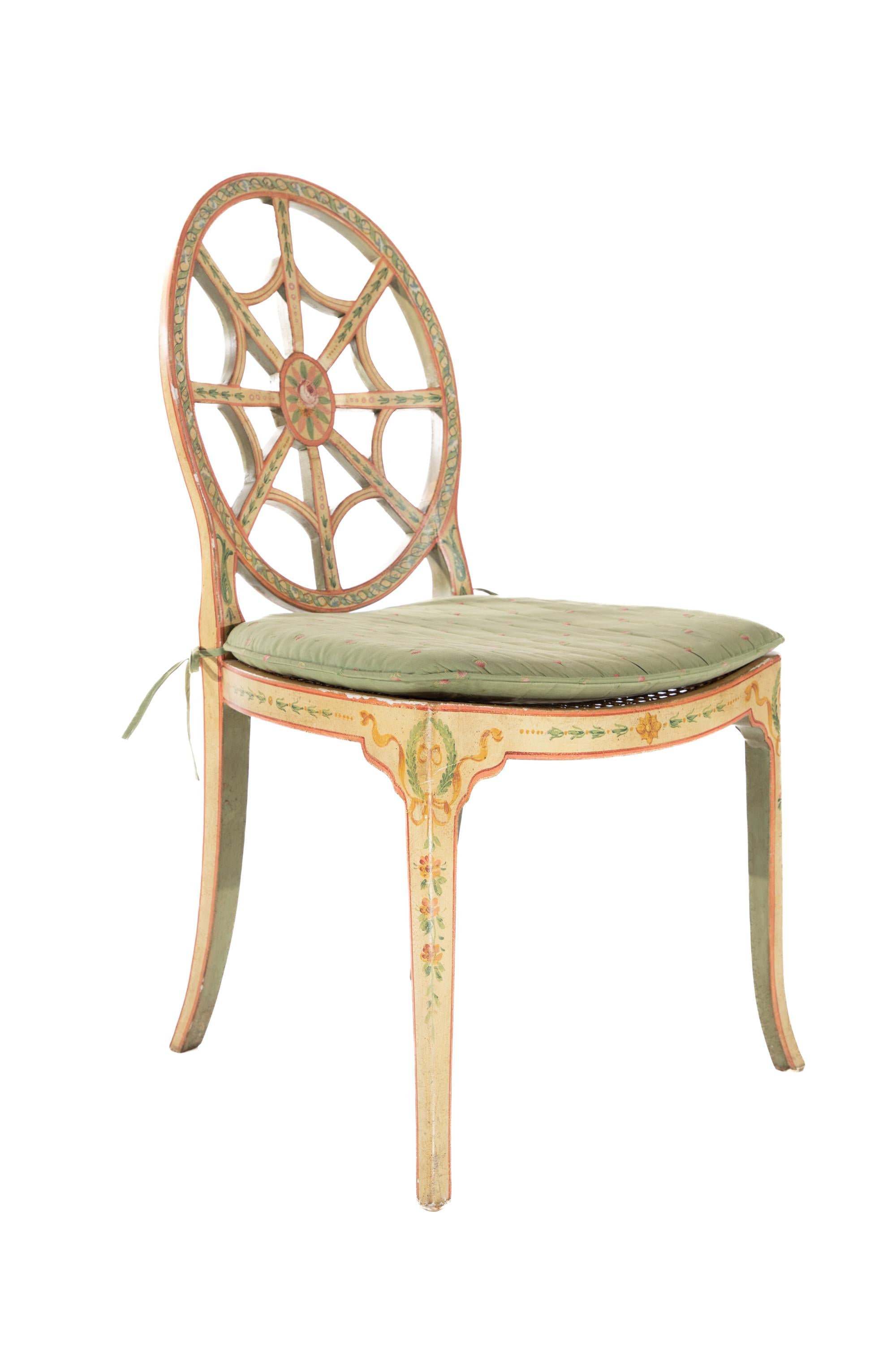 Hand-Painted Classico Wooden Side Chair by Patina For Sale