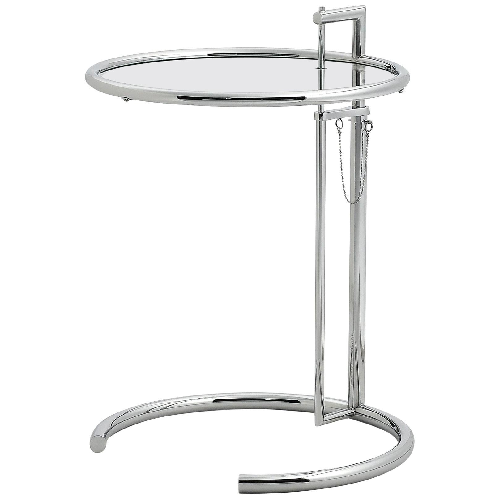 Verstellbarer Tisch, E 1027, Grau