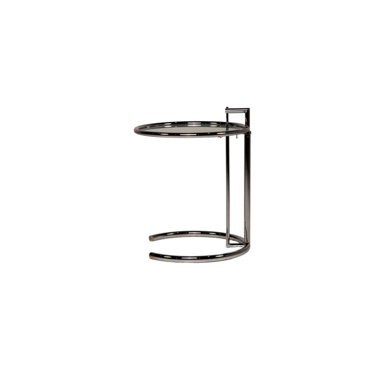 ClassiCon Adjustable Table E1027 Glass Table Side Table at 1stDibs