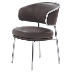 ClassiCon Aristo Armchair by Sebastian Herkner, Chrome Steel & Chocolate Leather