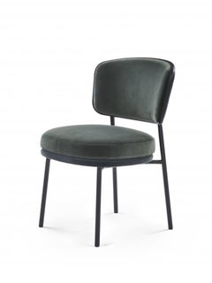 ClassiCon Aristo Chair by Sebastian Herkner, Black Steel & Velvet Cactus
