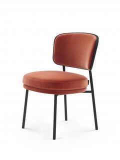 ClassiCon Aristo Chair by Sebastian Herkner, Black Steel & Velvet Safran