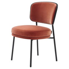 ClassiCon Aristo Chair by Sebastian Herkner, Black Steel & Velvet Safran