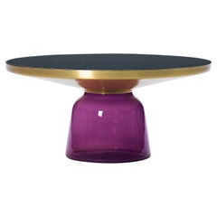 ClassiCon Bell Coffee Table by Sebastian Herkner, Amethyst Violet Glass & Brass