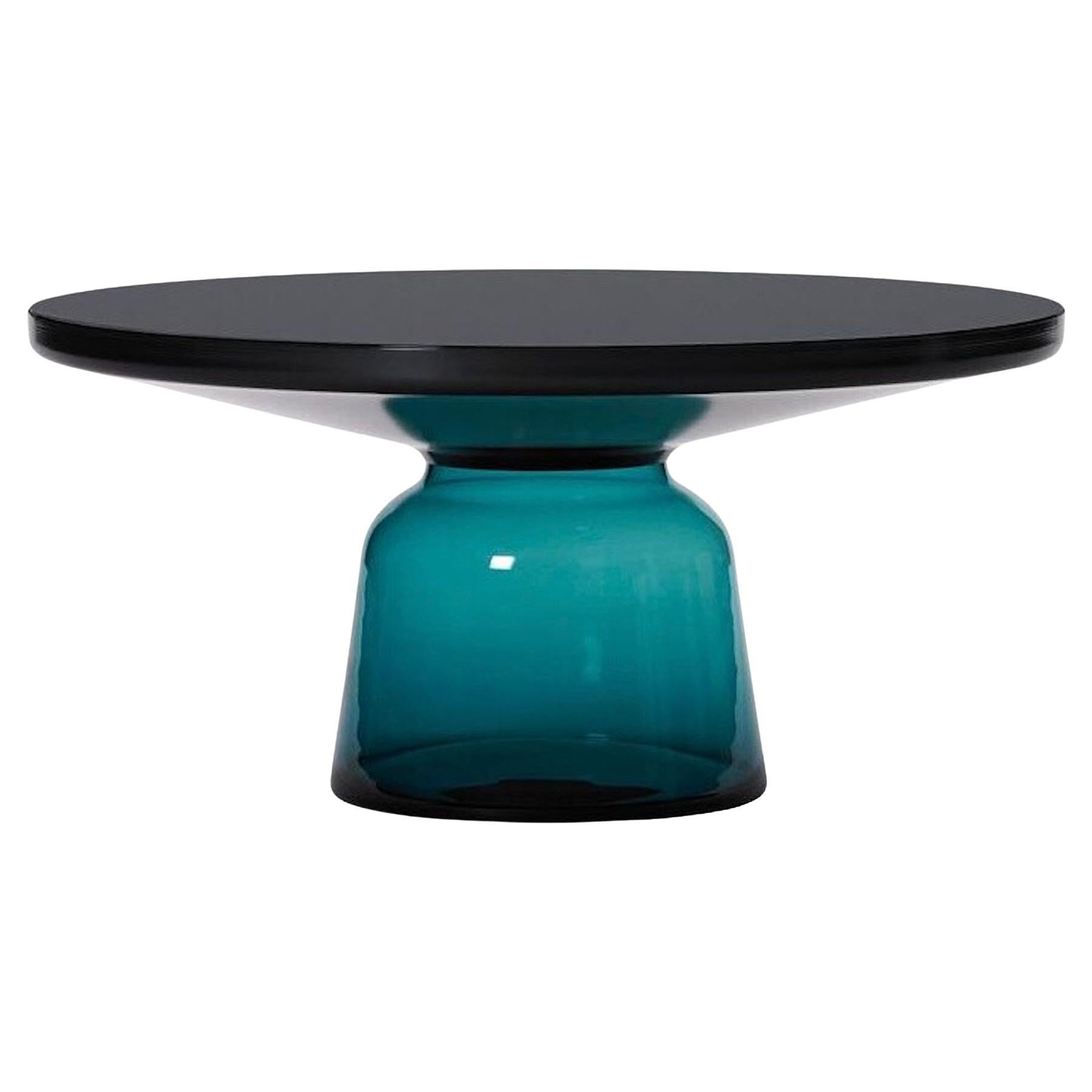 ClassiCon Bell Coffee Table by Sebastian Herkner, Montana Blue Glass & Black