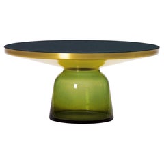 ClassiCon Bell Coffee Table by Sebastian Herkner, Olive Green Glass & Brass