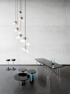 ClassiCon Bell Coffee Table by Sebastian Herkner, Quartz Grey Glass & Black