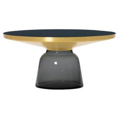 ClassiCon Bell Coffee Table by Sebastian Herkner, Quartz Grey Glass & Brass