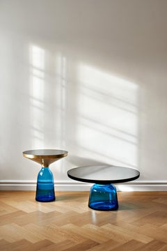 ClassiCon Bell Coffee Table by Sebastian Herkner, Sapphire Blue Glass & Black