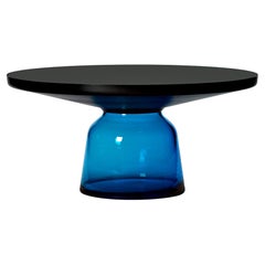 ClassiCon Bell Coffee Table by Sebastian Herkner, Sapphire Blue Glass & Black
