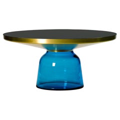 ClassiCon Bell Coffee Table by Sebastian Herkner, Sapphire Blue Glass & Brass