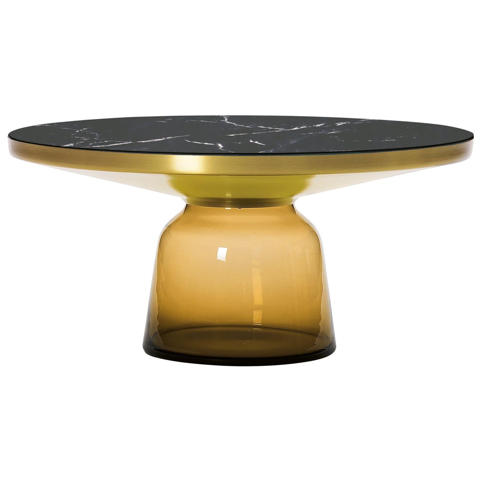ClassiCon Bell Coffee Table in Amber Orange & Nero Marquina by Sebastian Herkner