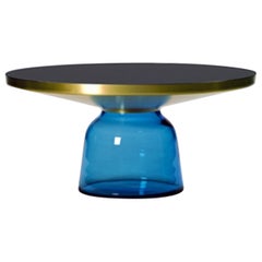 ClassiCon Bell Coffee Table in Brass and Sapphire Blue by Sebastian Herkner
