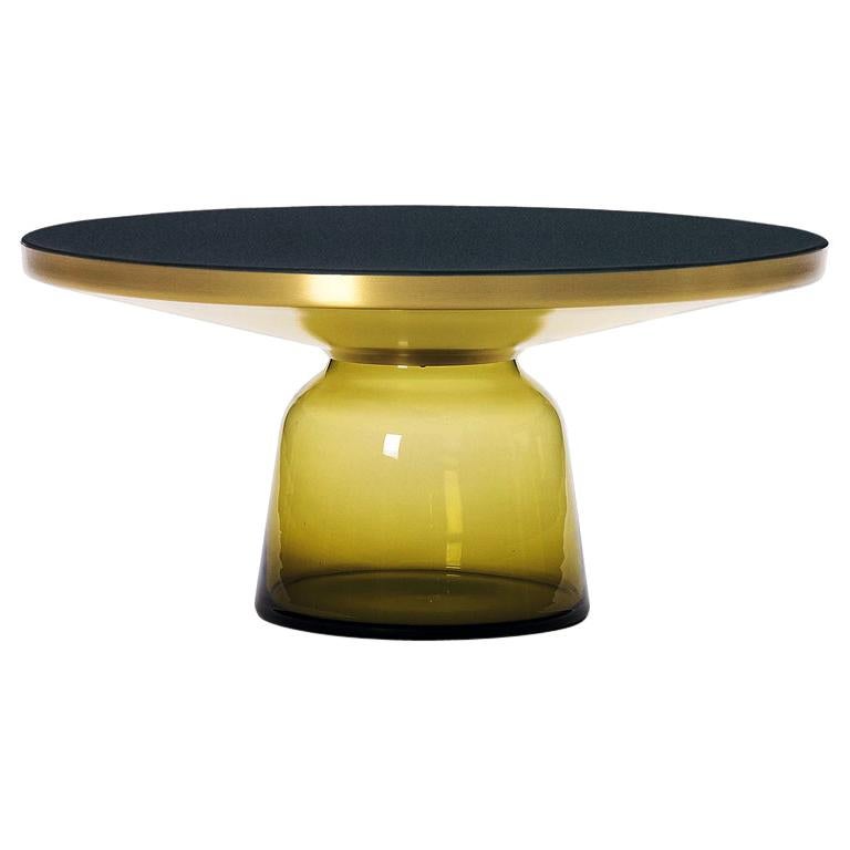 ClassiCon Bell Coffee Table in Brass and Topaz Yellow by Sebastian Herkner