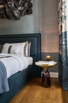 ClassiCon Bell Side Table by Sebastian Herkner, Amethyst Violet Glass & Brass