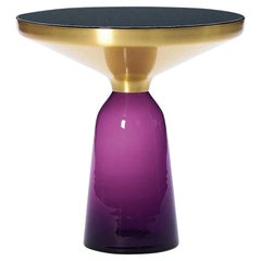 ClassiCon Bell Side Table by Sebastian Herkner, Amethyst Violet Glass & Brass