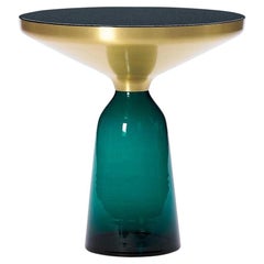 ClassiCon Bell Side Table by Sebastian Herkner, Emerald Green Glass & Brass