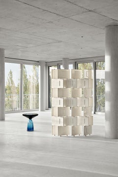 ClassiCon Bell Side Table by Sebastian Herkner, Montana Blue Glass & Black