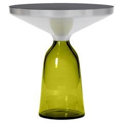 ClassiCon Bell Side Table by Sebastian Herkner, Olive Green Glass & Aluminium