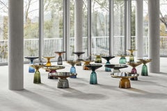ClassiCon Bell Side Table by Sebastian Herkner, Quartz Grey Glass & Black