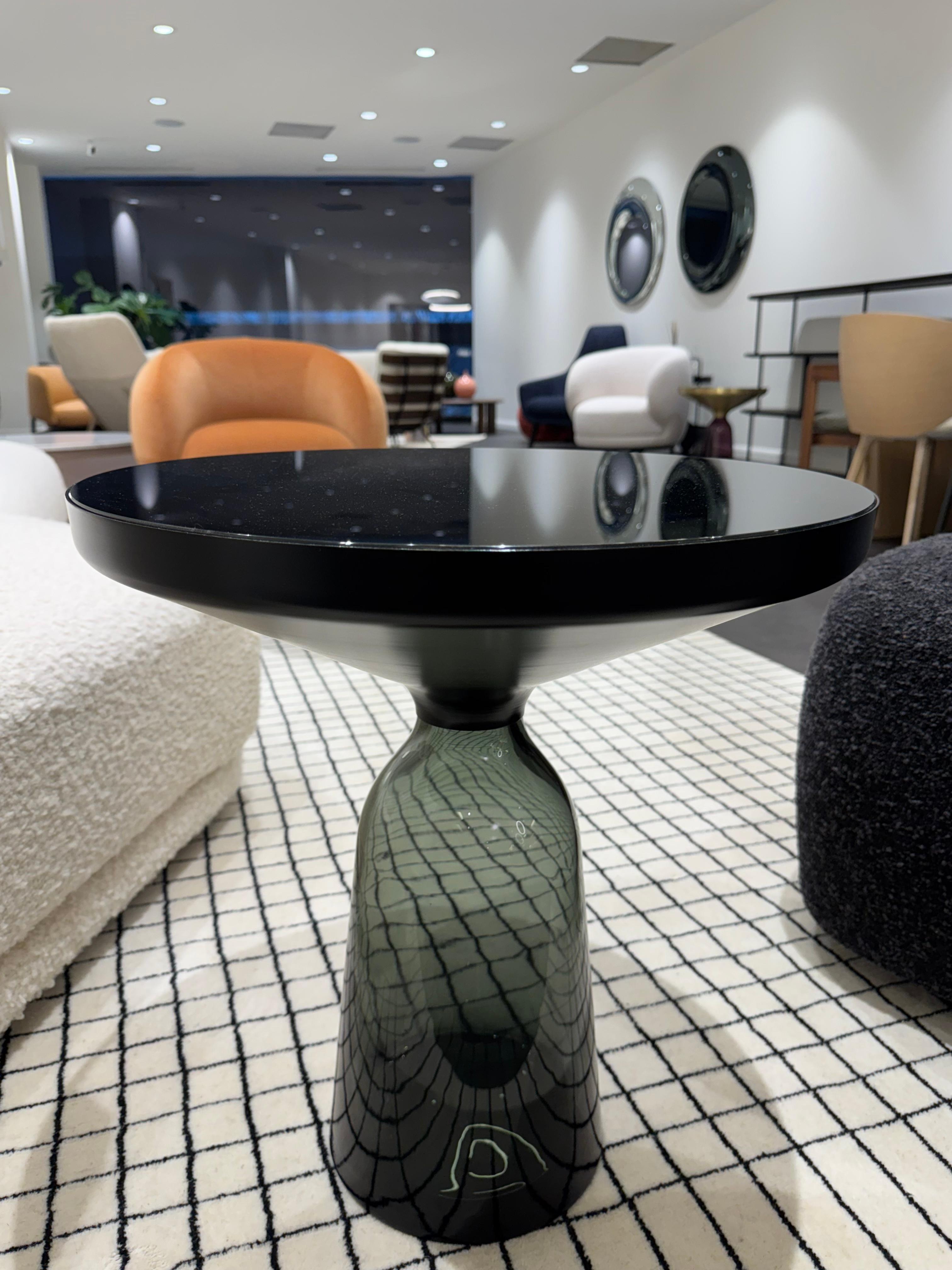 Modern ClassiCon Bell Side Table in Black and Quartz Grey by Sebastian Herkner in STOCK For Sale