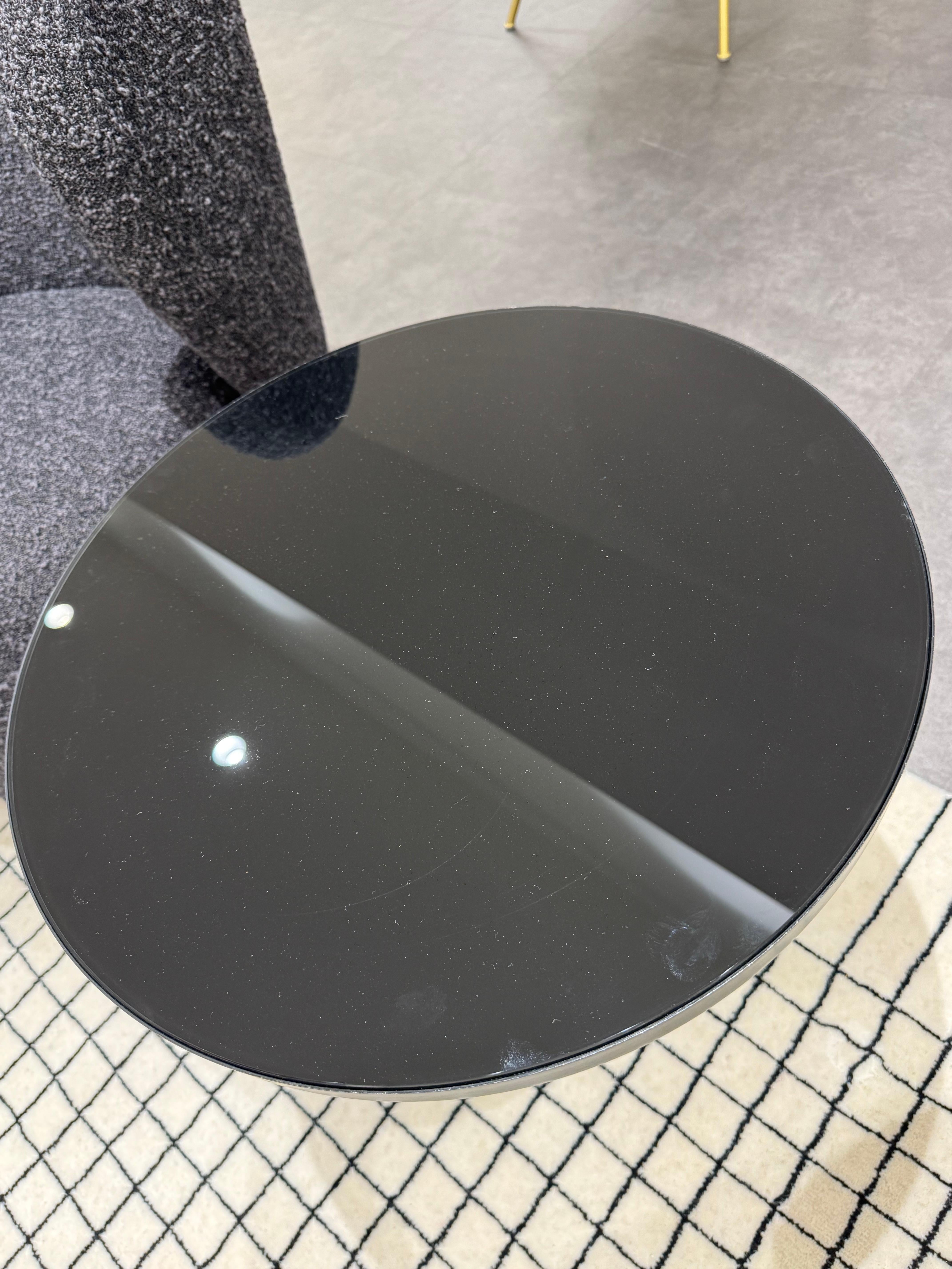 German ClassiCon Bell Side Table in Black and Quartz Grey by Sebastian Herkner in STOCK For Sale