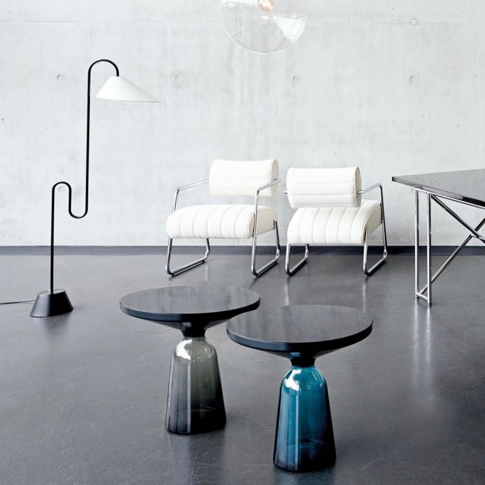 Modern ClassiCon Bell Side Table Black & Sapphire Blue by Sebastian Herkner AVAILABLE