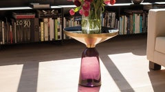 ClassiCon Bell Side Table in Brass and Amethyst Designed by Sebastian Herkner