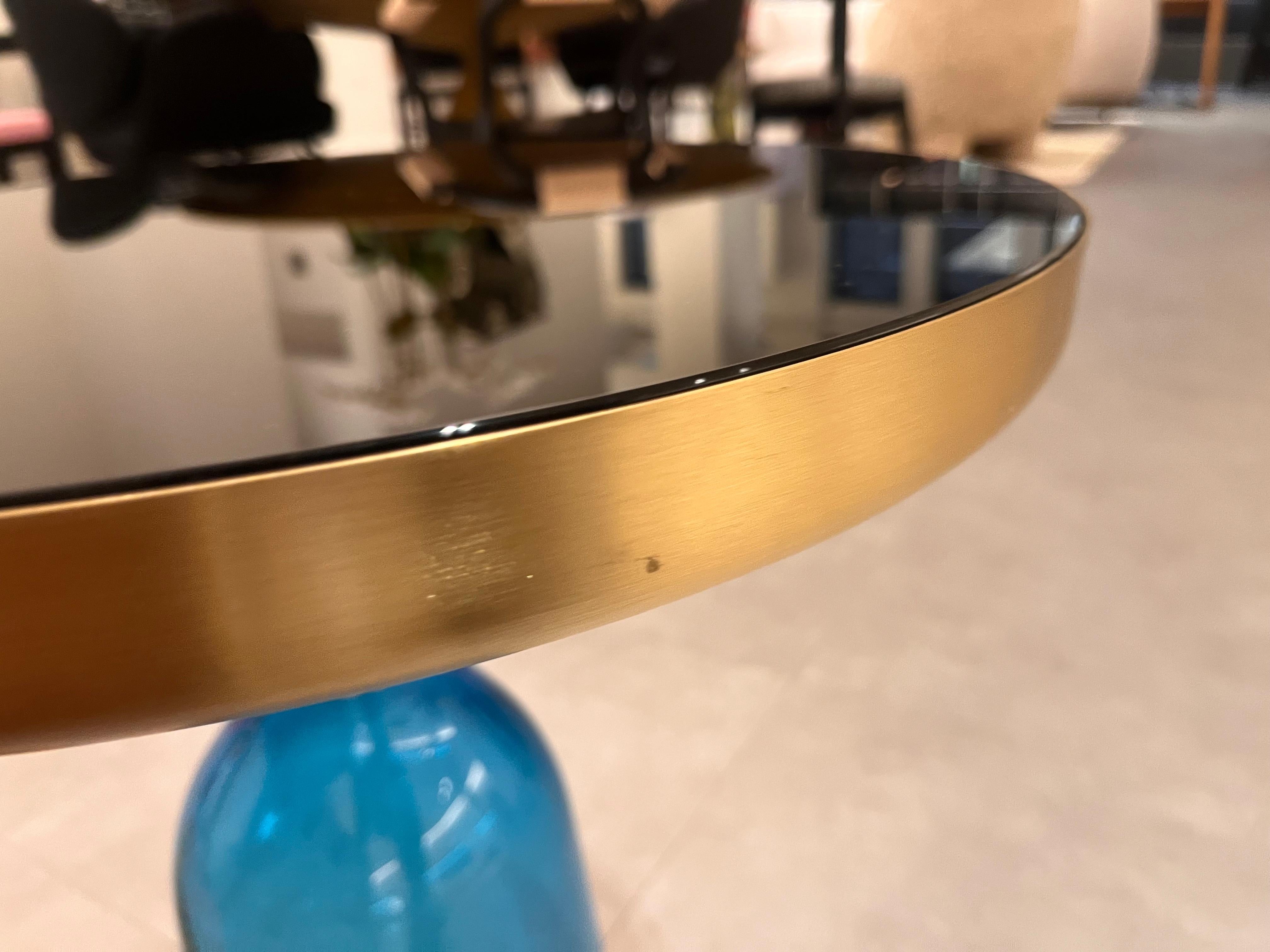 ClassiCon Bell Side Table in Brass and Sapphire by Sebastian Herkner STOCK 1